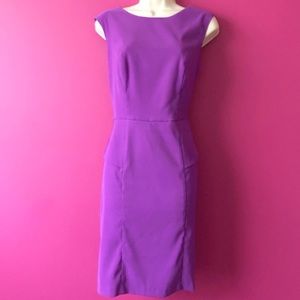 AGB Sheath Peplum Sleeveless Violet Dress Sz 6